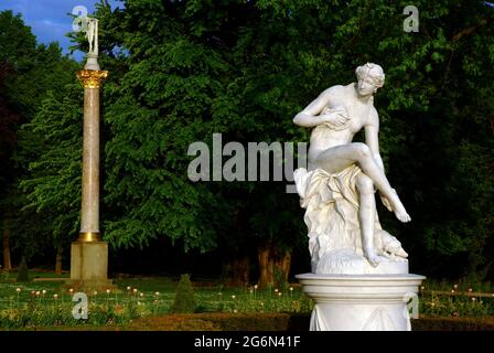 Statue von Diana im Park Sansouci, Potsdam Stockfoto