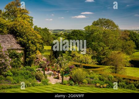 Eine farbenfrohe Ecke in Milton Lodge Gardens, bei Wells, Somerset, England Stockfoto