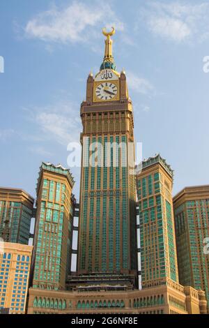 Uhrenturm Von Mekka. Abraj Al-Bait in Mekka - Saudi-Arabien: 24. August 2018 Stockfoto