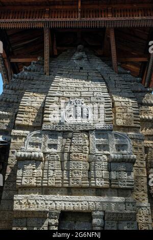 Detail des RAM-Tempels in Vashisht, Himachal Pradesh, Indien. Stockfoto