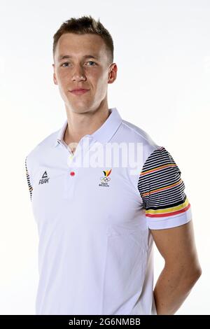 Der Belgier Julien Watrin, fotografiert während eines Fotoshootings für das belgische Olympische Komitee BOIC - COIB vor den Olympischen Spielen 2020 in Tokio, in Brüssel, W Stockfoto