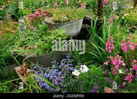 The Down Memory Lane Garden beim Hampton Court Palace Garden Festival Stockfoto