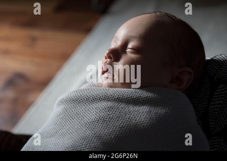 Ein Portrait eines jungen Babys Stockfoto