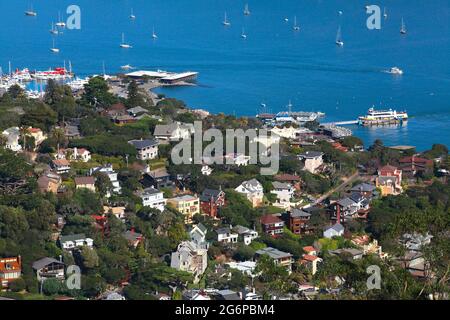 Seidige Wellen auf Mt. Tamalpais, Kalifornien Stockfoto