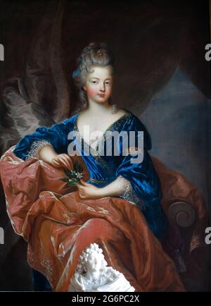 Versailles, Frankreich - 24. Juli 2011: Porträt von Françoise Marie de Bourbon, ausgestellt im Chateau de Versailles (Schloss von Versailles) in Frankreich Stockfoto