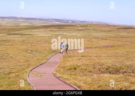 Das American Monument auf der Isle of Islay vor der Westküste Schottlands. Erbaut 1920 zum Gedenken an den Verlust von zwei amerikanischen Truppenschiffen im 1. Weltkrieg Stockfoto