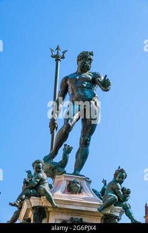 Der Neptunbrunnen in Bologna Italien Stockfoto