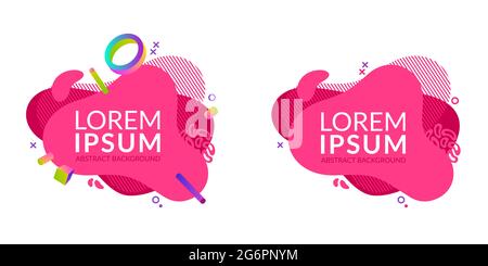 Rosa Bunte Neon Abstrakt Liquid Style Banner Vektor Illustration Kunst Vorlage Stock Vektor