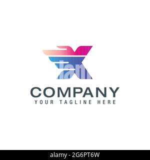Buchstaben X und Wings Logo Vorlage. Vektor-Illustration von Adlerflügeln Design-Element. Stock Vektor