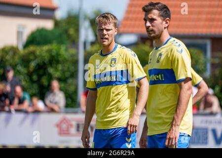 Nyborg, Dänemark. Juli 2021. Sigird rostete (4) von Broendby, WENN er während eines Testmatches zwischen Odense Boldklub und Broendby IF im Nyborg Idraetspark in Nyborg gesehen wurde. (Foto: Gonzales Photo/Alamy Live News Stockfoto