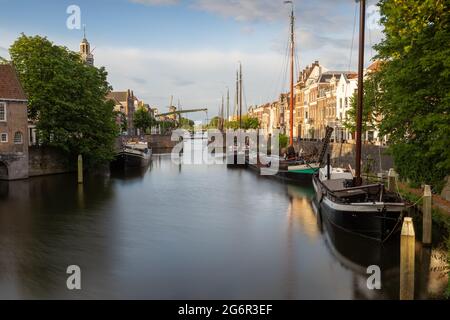 Delfshaven, historischer Hafen in Rotterdam Stockfoto