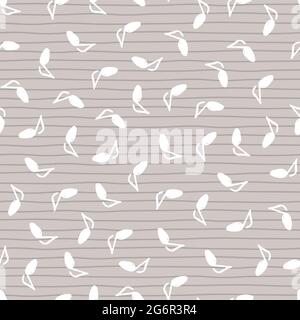Vektor grau gestreuten Stift skizzierte Noten Muster mit Streifen 01. Perfekt für Stoff-, Geschenkpapier- und Tapetenprojekte. Stock Vektor