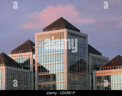 Detail eines modernen Bürohauses in Dublin. Stockfoto