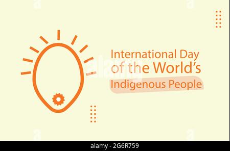 Vektorvorlage für den Internationalen Tag der indigenen Völker der Welt Stock Vektor