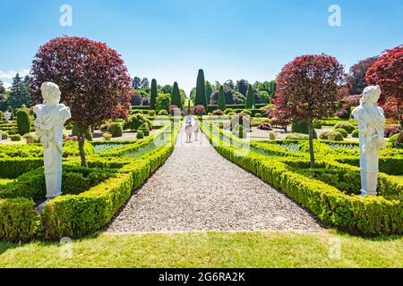 Drummond Castle Gardens Muthill Crief Perth und Kinross Scotland Großbritannien Stockfoto