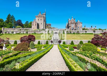 Drummond Castle Gardens Muthill Crief Perth und Kinross Scotland Großbritannien Stockfoto