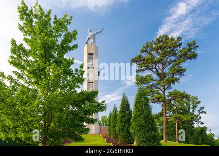 BIRMINGHAM, ALABAMA, USA - 25. MAI 2016: Die Vulcan Statue auf dem Red Mountain. Stockfoto