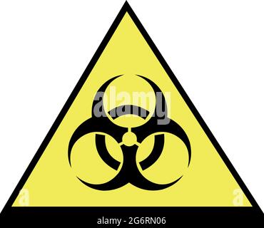 Vektordarstellung des Symbols oder Symbols für biologische Gefahren Stock Vektor