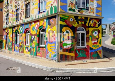 Bunt Michael Fischer-Art Haus Sebnitz Deutschland Sachsen Stockfoto