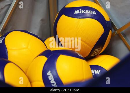 Zadar, Kroatien . November 2020. Mikasa-Volleyballbälle während des freundlichen Volleyballspiels zwischen Kroatien und Argentinien - Kresimir Cosic Hall in Zadar, Kroatien Kredit: SPP Sport Pressefoto. /Alamy Live News Stockfoto