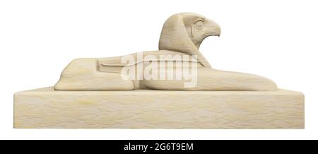 Horus sphinx isoliert auf weißem Hintergrund Stockfoto