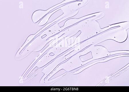 Hyaluronsäure-Gel-Textur. Nahaufnahme des Hautpflegeprodukts Stockfoto