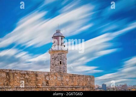 Architektonische Besonderheiten in El Morro Castle, Havanna, Kuba Stockfoto