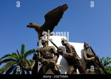 Denkmal der Heimat in der Innenstadt von Merida, mexiko Stockfoto
