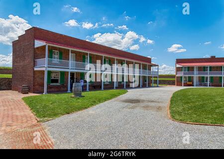 Die Nummer 2 der Männer-Kasernen im Inneren von Fort McHenry. Stockfoto