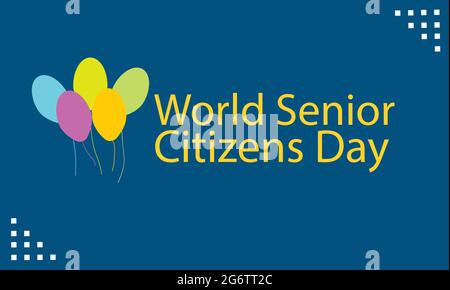 Vektorvorlage zum Welttag der Senioren Stock Vektor