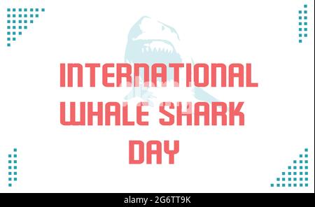 Vektorvorlage für den Internationalen Walhai-Tag Stock Vektor