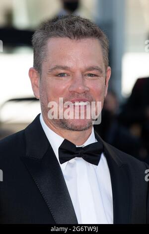 Matt Damon nimmt an der Stillwater-Vorführung während der 74. Jährlichen Filmfestspiele von Cannes am 08. Juli 2021 in Cannes, Frankreich, Teil. .Foto von David Niviere/ABACAPRESS.COM Stockfoto