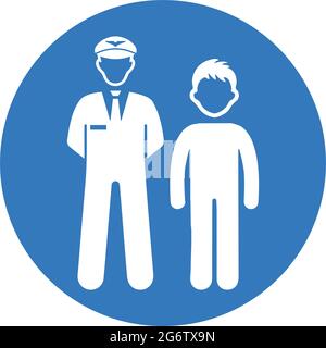 Polizei, Menschen, Raub Symbol - Vektor EPS-Datei. Ideal für Printmedien, Web, Stock-Bilder, kommerzielle Nutzung oder jede Art von Design-Projekt. Stock Vektor