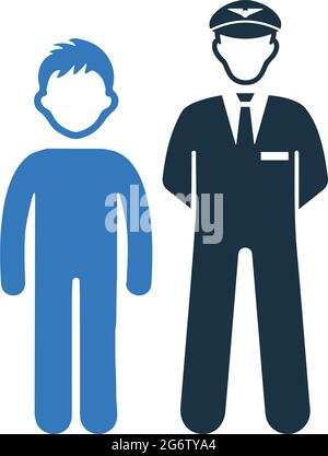 Polizei, Menschen, Raub Symbol - Vektor EPS-Datei. Ideal für Printmedien, Web, Stock-Bilder, kommerzielle Nutzung oder jede Art von Design-Projekt. Stock Vektor