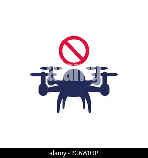 Kein Drohnenzonenschild, Vektor Stock Vektor
