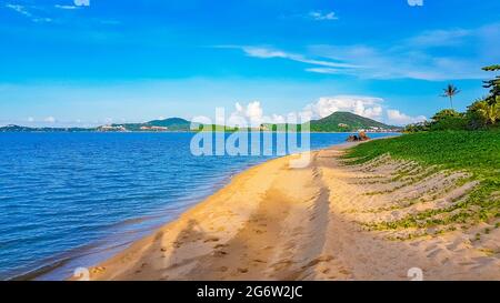 Tolles Strand- und Landschaftspanorama auf der Insel Koh Samui in Surat Thani, Thailand. Stockfoto