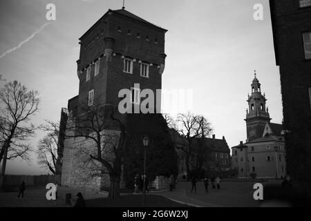 Sandomierz-Turm und Wawel-Kapelle, Krakau, Polen Stockfoto