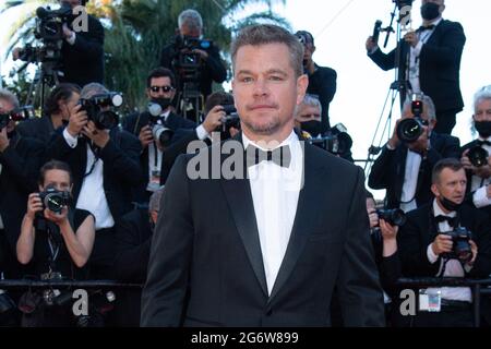 Matt Damon bei der Stillwater Premiere im Rahmen der 74. Internationalen Filmfestspiele von Cannes am 08. Juli 2021 in Cannes, Frankreich. Foto von Aurore Marechal/ABACAPRESS.COM Stockfoto