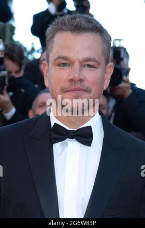 Matt Damon bei der Stillwater Premiere im Rahmen der 74. Internationalen Filmfestspiele von Cannes am 08. Juli 2021 in Cannes, Frankreich. Foto von Aurore Marechal/ABACAPRESS.COM Stockfoto