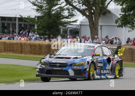 GOODWOOD Motor Circuit, 8. Juli 2021. Subaru Motorsports USA während des Festival of Speed, Chichester, Großbritannien, am 8. Juli 2021 Stockfoto