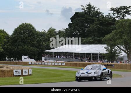 GOODWOOD Motor Circuit, 8. Juli 2021. Porsche während des Festival of Speed, Chichester, Großbritannien, am 8. Juli 2021 Stockfoto