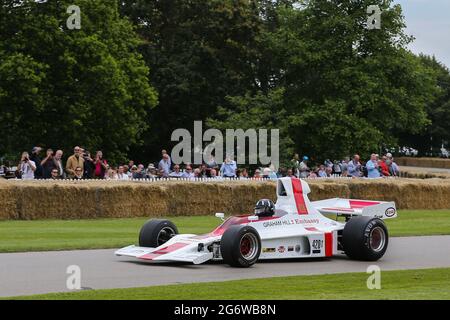 GOODWOOD Motor Circuit, 8. Juli 2021. Graham Hill Embassy Racing während des Festival of Speed, Chichester, Großbritannien, am 8. Juli 2021 Stockfoto