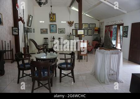 Das Gebäude in Persada Sukarno (Situs Ndalem Pojok, Ort, an dem Bung Karno seinen Namen von Koesna Sosrodihardjo in seokarno änderte) in Kediri Stockfoto