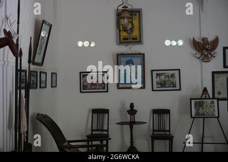 Das Gebäude in Persada Sukarno (Situs Ndalem Pojok, Ort, an dem Bung Karno seinen Namen von Koesna Sosrodihardjo in seokarno änderte) in Kediri Stockfoto
