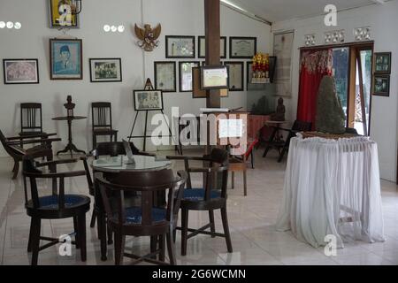 Das Gebäude in Persada Sukarno (Situs Ndalem Pojok, Ort, an dem Bung Karno seinen Namen von Koesna Sosrodihardjo in seokarno änderte) in Kediri Stockfoto
