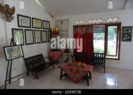 Das Gebäude in Persada Sukarno (Situs Ndalem Pojok, Ort, an dem Bung Karno seinen Namen von Koesna Sosrodihardjo in seokarno änderte) in Kediri Stockfoto