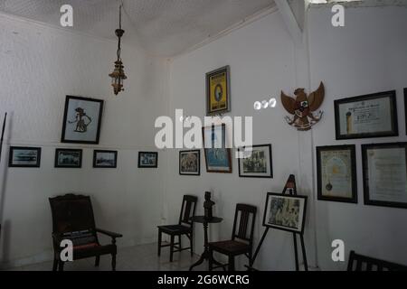 Das Gebäude in Persada Sukarno (Situs Ndalem Pojok, Ort, an dem Bung Karno seinen Namen von Koesna Sosrodihardjo in seokarno änderte) in Kediri Stockfoto