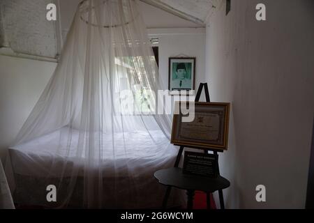 Das Gebäude in Persada Sukarno (Situs Ndalem Pojok, Ort, an dem Bung Karno seinen Namen von Koesna Sosrodihardjo in seokarno änderte) in Kediri Stockfoto