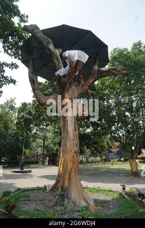 Das Gebäude in Persada Sukarno (Situs Ndalem Pojok, Ort, an dem Bung Karno seinen Namen von Koesna Sosrodihardjo in seokarno änderte) in Kediri Stockfoto
