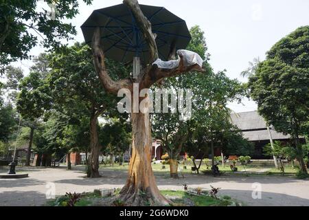 Das Gebäude in Persada Sukarno (Situs Ndalem Pojok, Ort, an dem Bung Karno seinen Namen von Koesna Sosrodihardjo in seokarno änderte) in Kediri Stockfoto
